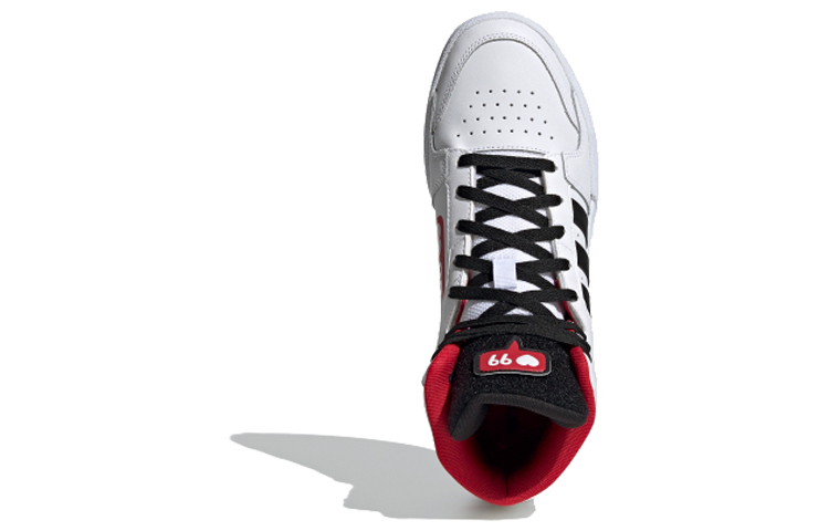 Мужские кеды adidas Entrap Mid (бело-черно-красные) — Белый / чёрный / красный — фото 5
