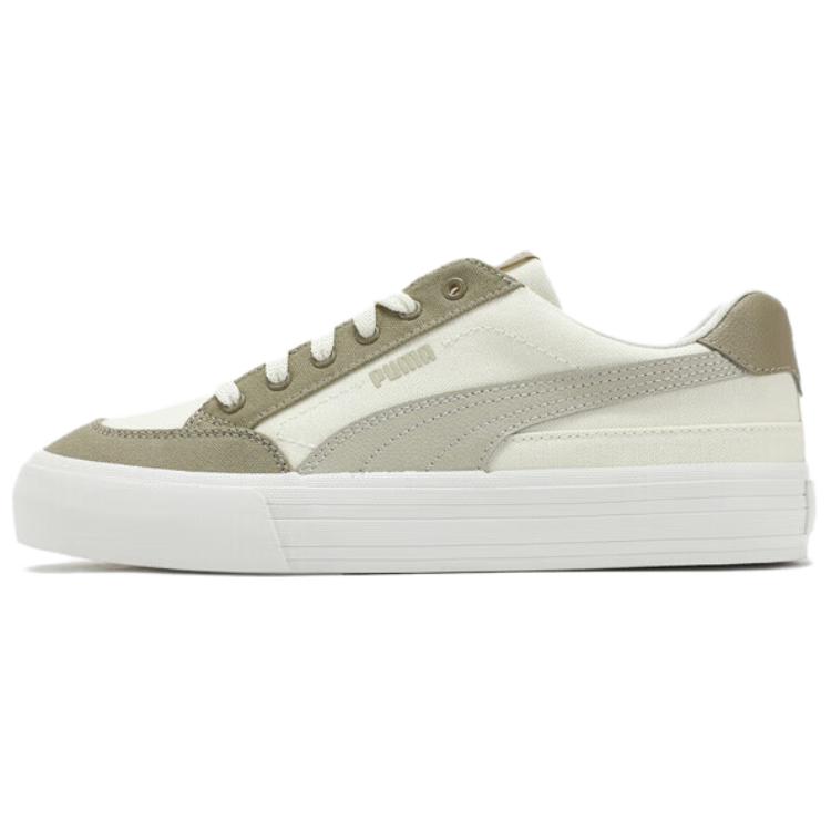 Кеды PUMA COURT CLASSIC VULC FS (бело-серо-коричневые)