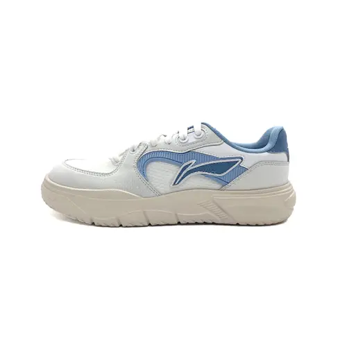 Li Ning Slip Resistant, Lightweight, And Breathable Low top Skateboard Shoes Men's White Gray Blue
