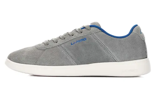 Li Ning Cow Suede Cushioning Slip Resistant Abrasion Resistant Low top Skateboard Shoes Men's