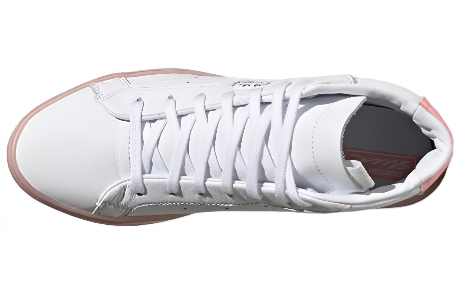 Женские кеды adidas originals Sleek Mid (бело-розовые) — фото 3