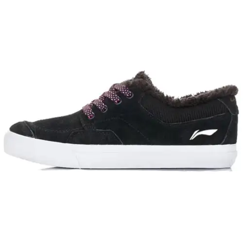 Li Ning Skateboard Shoes Women's Low Top Black/White