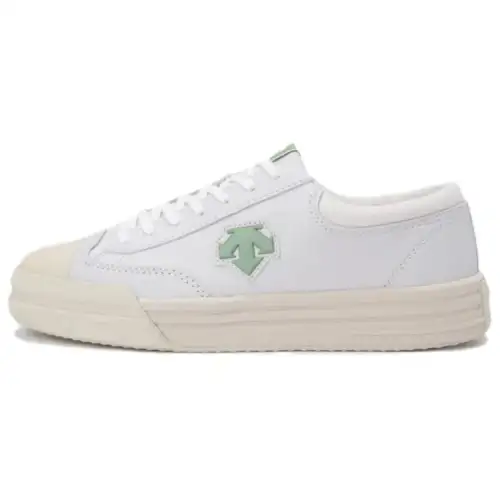 DESCENTE Comfortable Abrasion Resistant Breathable Abrasion Resistant Breathable Low top Skateboard Shoes Unisex White