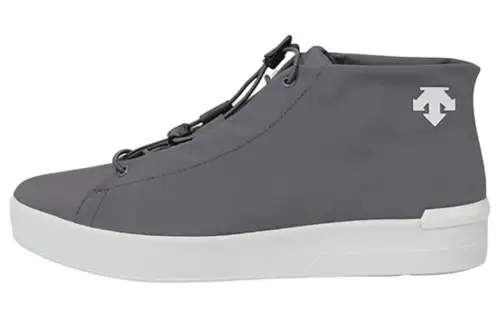 DESCENTE Wager Easy Slip Resistant Abrasion Resistant Mid top Skateboard Shoes Unisex Gray White