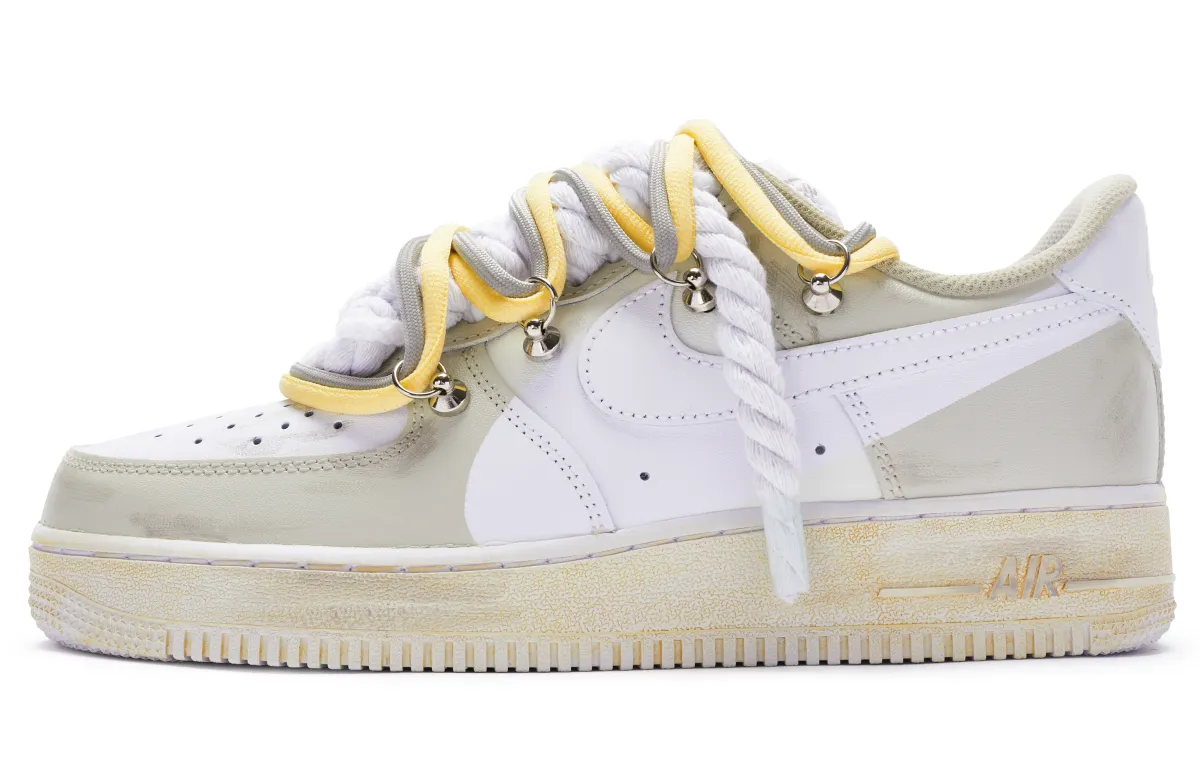 Nike Air Force 1 Leather Slip Resistant Abrasion Resistant Slip Resistant Abrasion Resistant Low top Skateboard Shoes