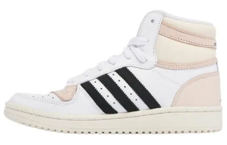 Adidas Originals Top Ten Rb Cushioning, Wear Resistant High top Skateboard Shoes Women's White Pink Black