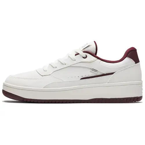 Anta Abrasion Resistant Slip Resistant Abrasion Resistant Slip Resistant Low top Skateboard Shoes Men's White Red