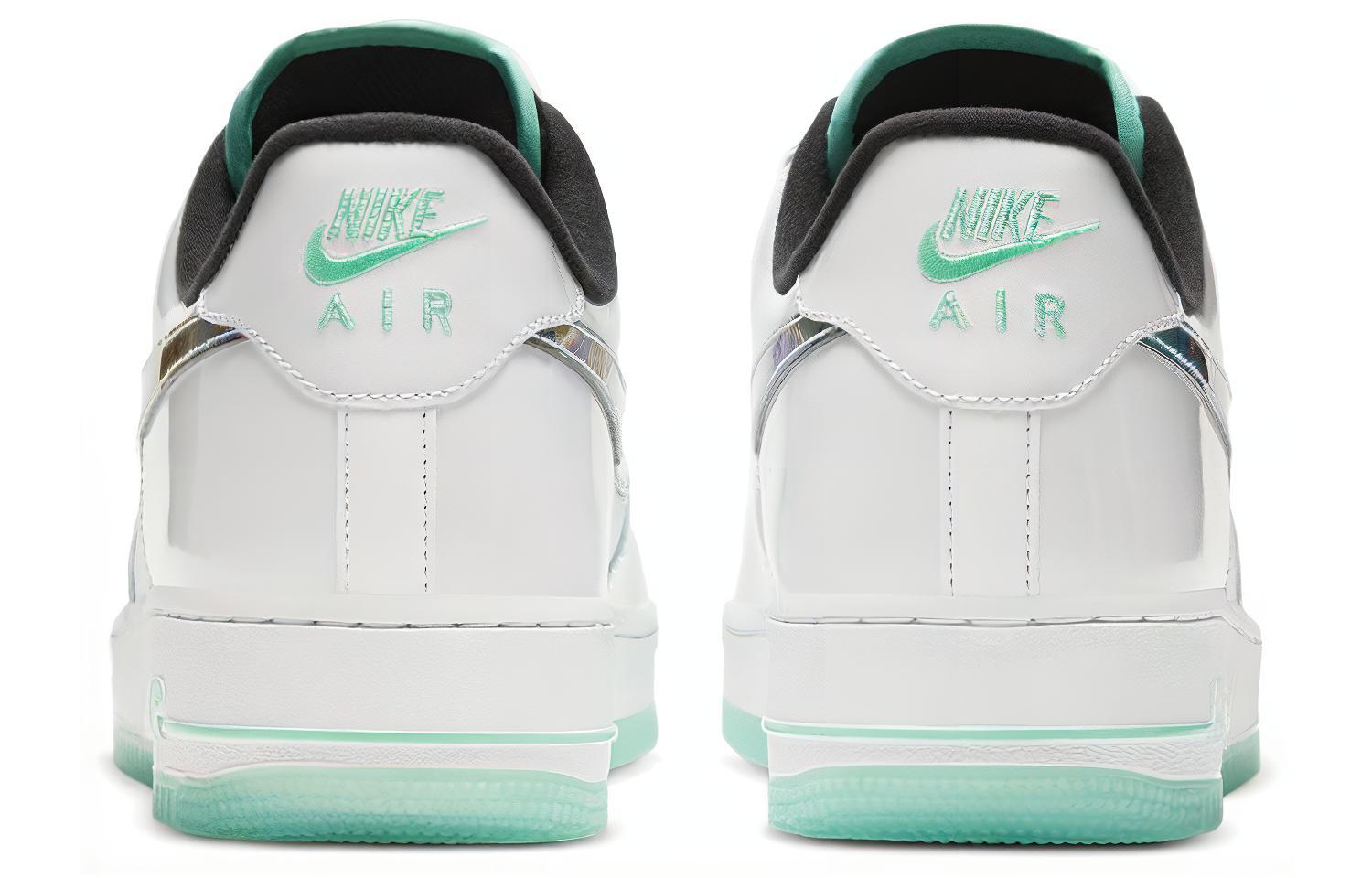 Мужские кроссовки Nike Air Force 1 (белый / зеленый) — Белый / зелёный — фото 5