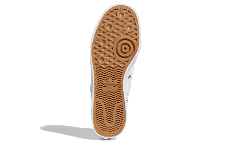 Женские кеды adidas originals NIZZA Trefoil (бело-черная) — фото 5