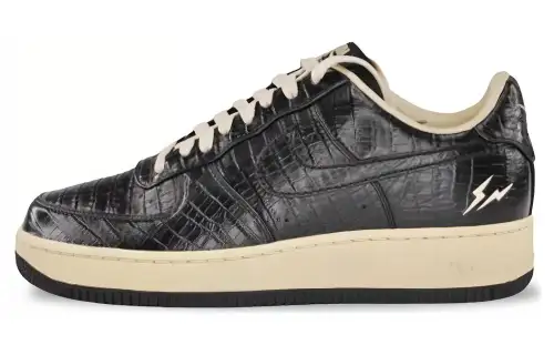 Nike Air Force 1 Lightweight And Breathable Low top Skateboard Shoes Unisex Black