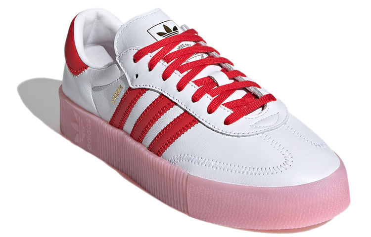 Женские кеды adidas originals Sambarose (бело-красные) — фото 3