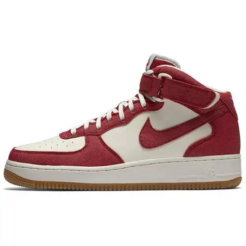 Nike Air Force 1 Mid Red Denim