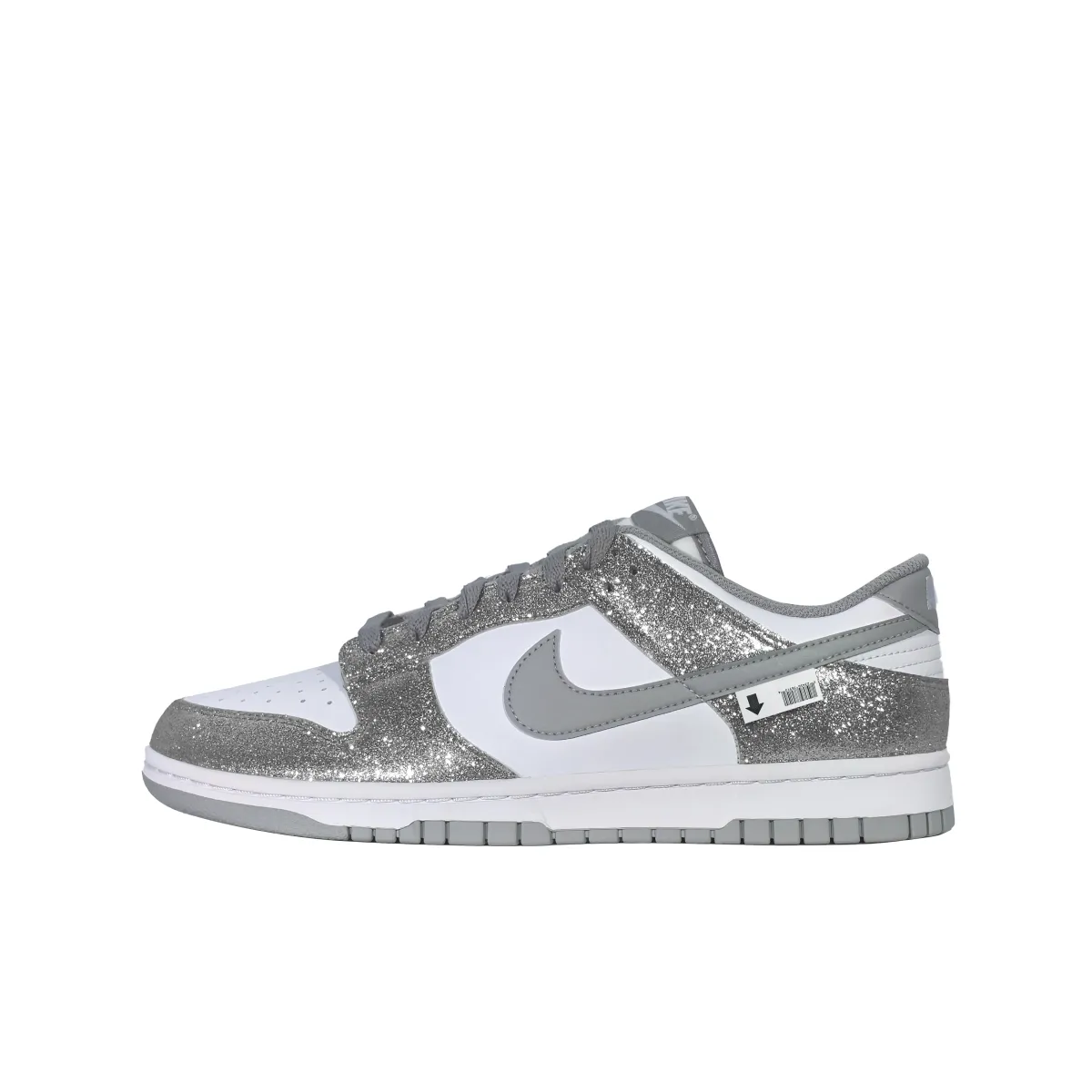 Nike Dunk Low top Skateboard Shoes Unisex White Silver