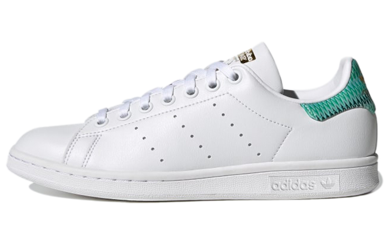 Женские кеды adidas STAN SMITH (бело-золото-зеленые) — фото 1