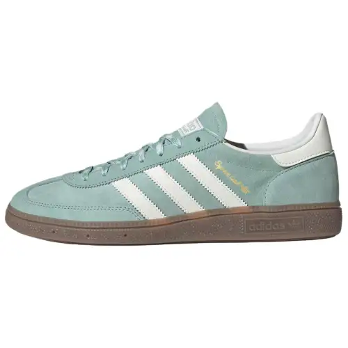 Adidas Originals HANDBALL SPEZIAL Leather Abrasion Resistant Low top Skateboard Shoes Unisex Light Green