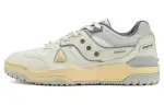 Saucony CROSS 90 Leather Comfortable Slip Resistant Abrasion Resistant Low top Skateboard Shoes Unisex White Gray