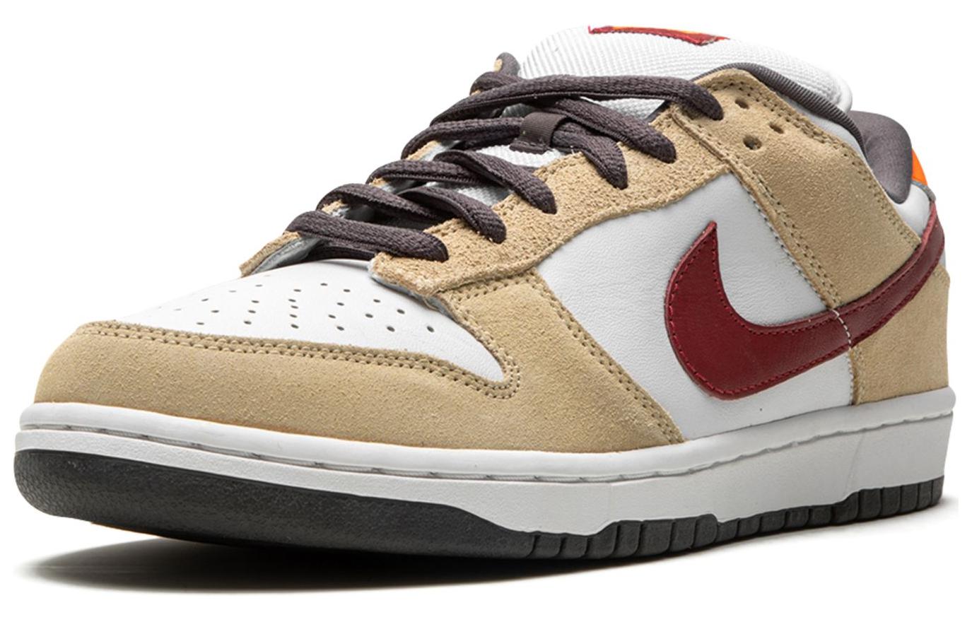Мужские кеды Nike Dunk SB "crimson" (бело-красные) — 杏/白/红 — фото 2