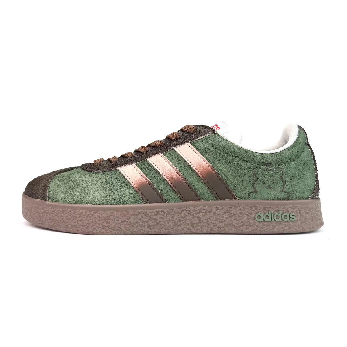 Adidas VL COURT 2.0 Lifestyle Chestnut Brown Bear Shadow Cushioning Abrasion Resistant Cushioning, Wear Resistant