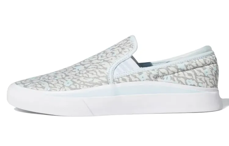 Adidas Originals SABALO Slip on Slip Resistant Low top Skateboard Shoes Unisex Gray Blue White