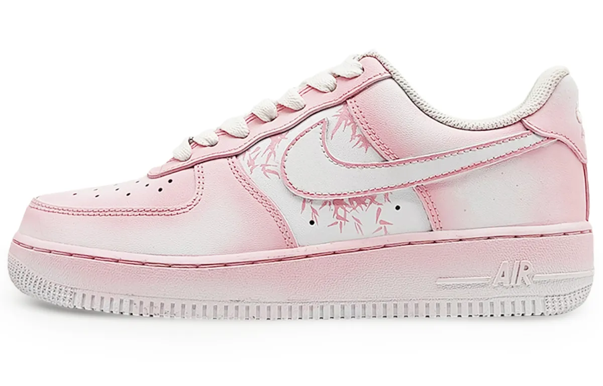 Nike Air Force 1 Slip Resistant Abrasion Resistant Low top Skateboard Shoes Unisex Pink White