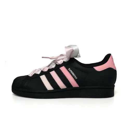 Adidas Originals SUPERSTAR Slip Resistant Low top Skateboard Shoes Unisex Black Pink