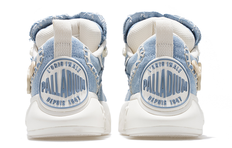 Palladium Skate Low top Skateboard Shoes Unisex Light Blue White