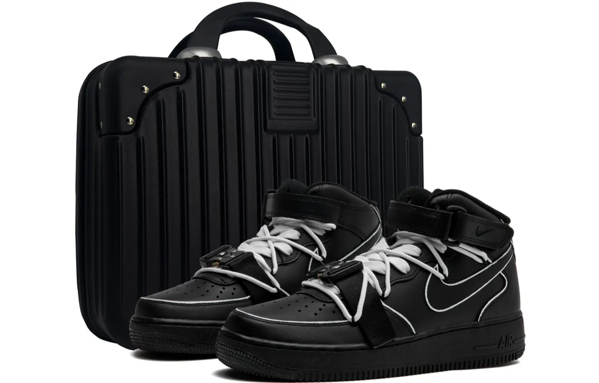 Nike Air Force 1 Abrasion Resistant Balance Abrasion Resistant Balance Mid top Skateboard Shoes Unisex Black