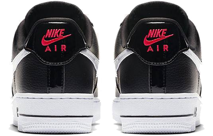 Женские кеды Nike Air Force 1 7 (черно-бело-красные) — Чёрныйбелый — фото 4