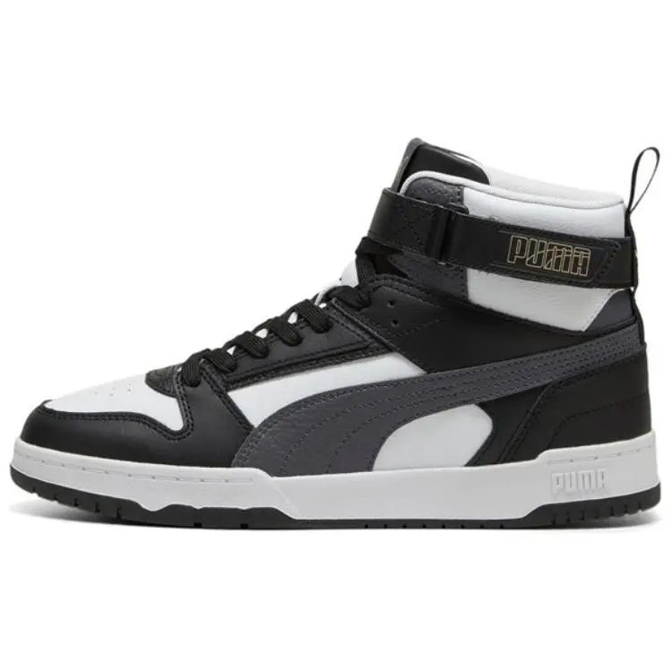 PUMA RBD Game Breathable Mid top Skateboard Shoes Unisex Black White