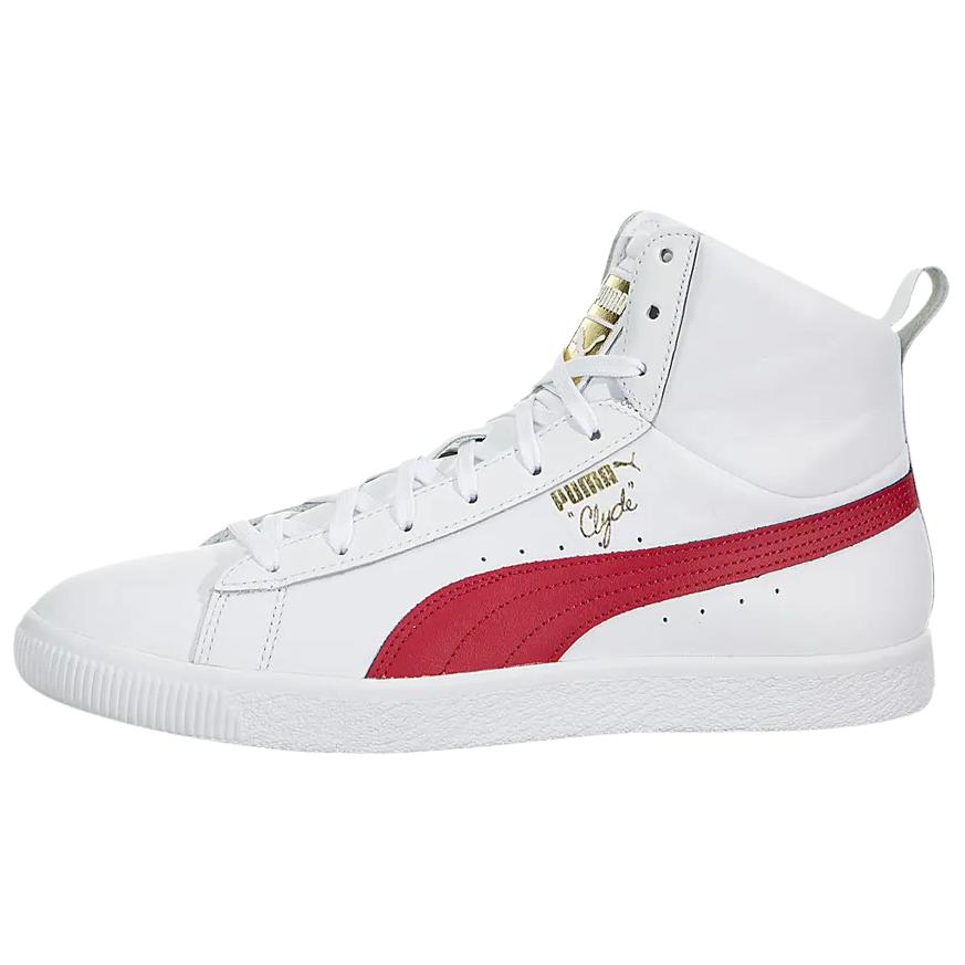 PUMA Clyde Core Mid top Skateboard Shoes Men's White