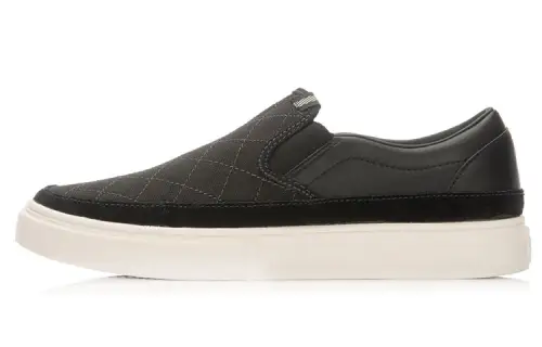Li Ning Leather Coverage Thermal Slip Resistant Low top Skateboard Shoes Men's