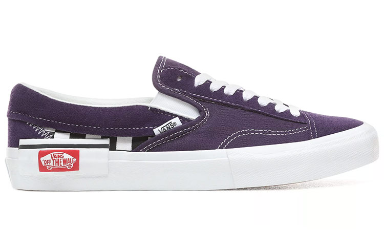 Кеды Vans slip-on CAP Checkerboard (фиолетовый) — фото 2