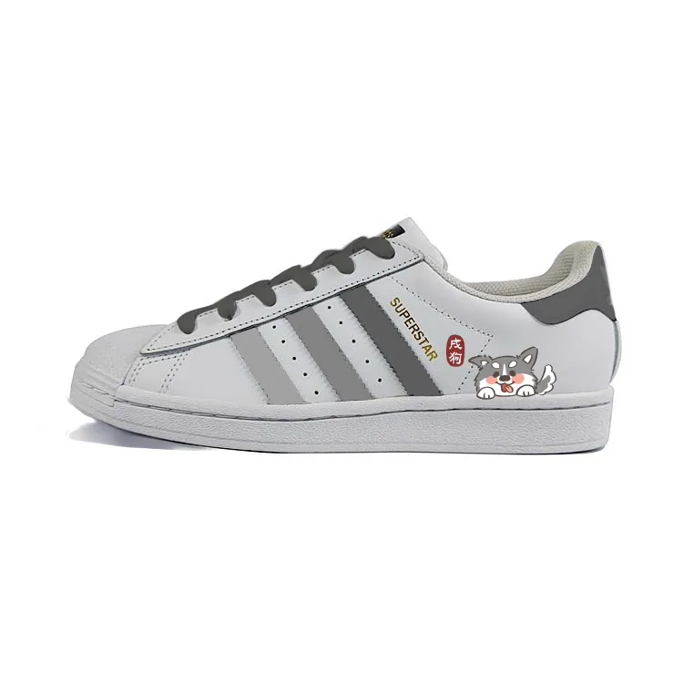 Adidas Originals SUPERSTAR Leather Slip Resistant Low top Skateboard Shoes Unisex White