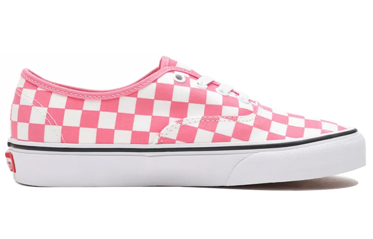 Кеды Vans Authentic Checkerboard (розово-белые) — фото 2