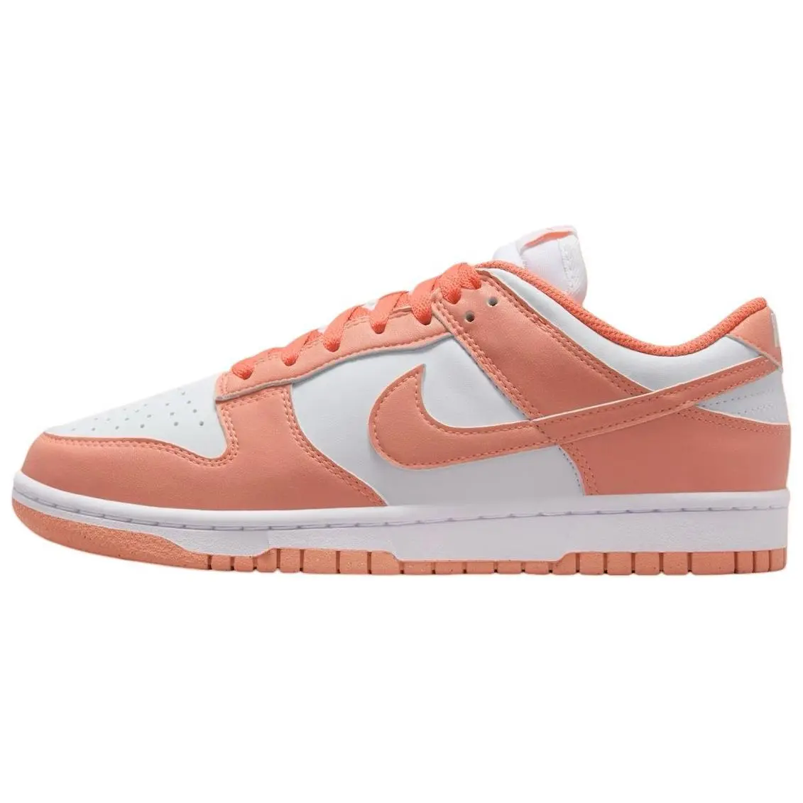 Nike Dunk Slip Resistant Abrasion Resistant Low top Skateboard Shoes Women's White Orange