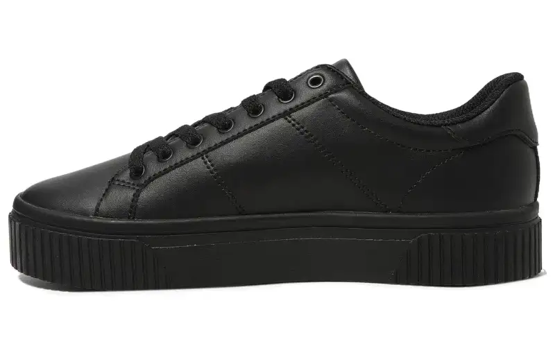 FILA Coat Deluxe Abrasion Resistant Low top Skateboard Shoes Unisex Black Korean Style