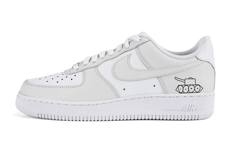 Nike Air Force 1 Air Force 1 Low top Skateboard Shoes Men's Gray White