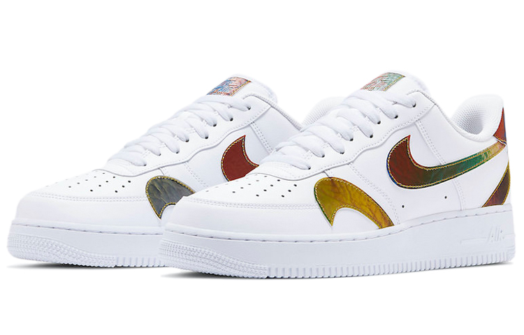 Кроссовки Nike Air Force 1 Multi-Swoosh (белые) — Белый — фото 3