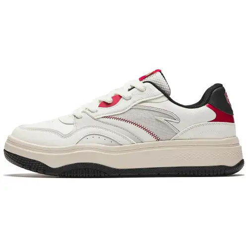 ANTA Street Stubborn 2 Skateboard Shoes Men's Low Top Ivory White/Digital Mist Gray/Basic Black