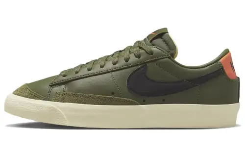 Nike Blazer Low 77 Medium Olive Orange Trans Women's