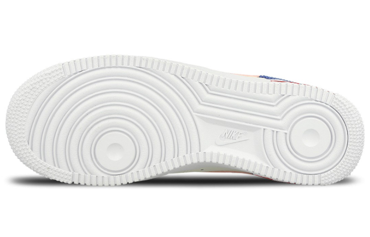 Женские кроссовки Nike Air Force 1 (бело-зелено-синие) — Белый / синий — фото 6