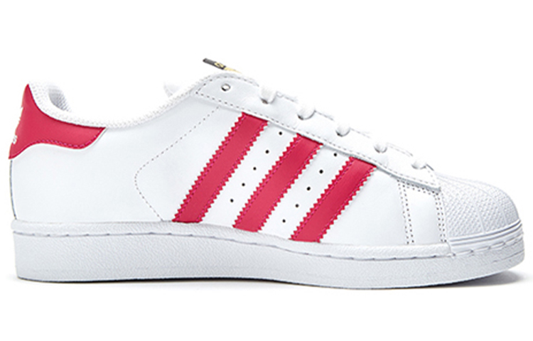 Кеды adidas originals SUPERSTAR (ярко-розовые) — 白/玫红 — фото 2