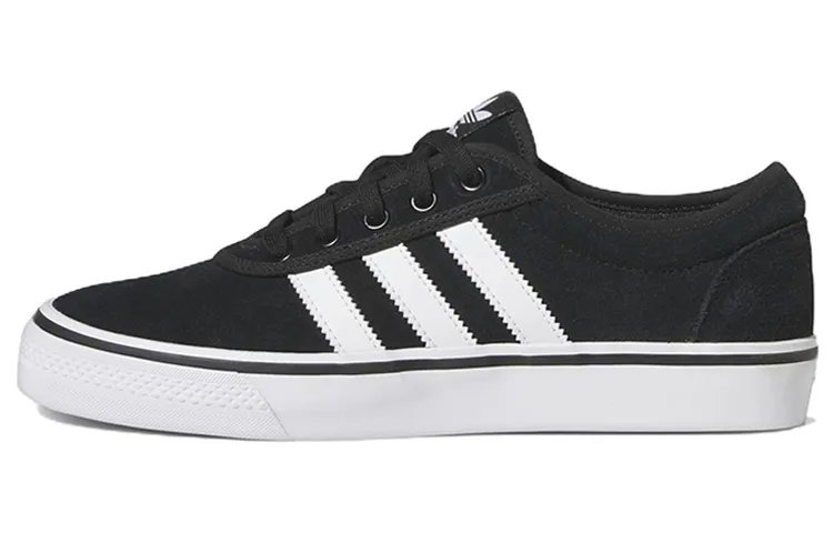 Adidas Originals Adiease Leather Slip Resistant Abrasion Resistant Low top Skateboard Shoes Unisex Black White