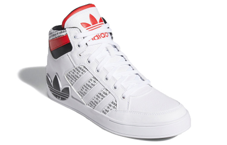 Кеды adidas originals Hardcourt Hi (бело-красные) — фото 2