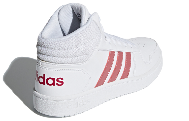 Женские кроссовки adidas neo Hoops 2.0 Mid (белый / фиолетовый / красный) — фото 4