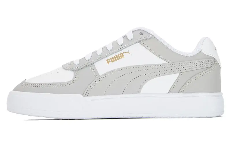 PUMA Caven Comfortable Abrasion Resistant Low top Skateboard Shoes Unisex White Gray