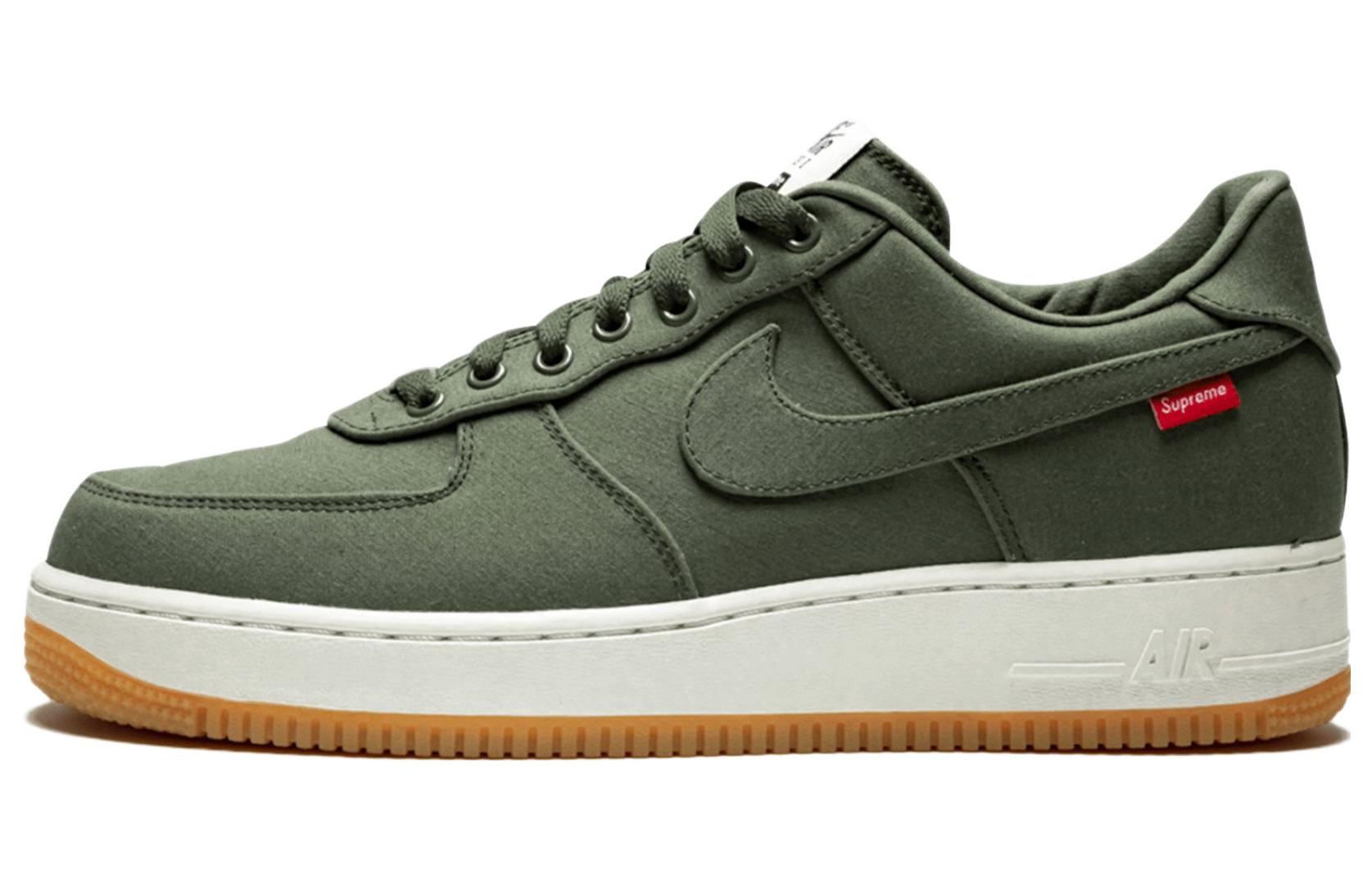 Мужские кроссовки Supreme x Nike Air Force 1 Low (каки-зеленые)