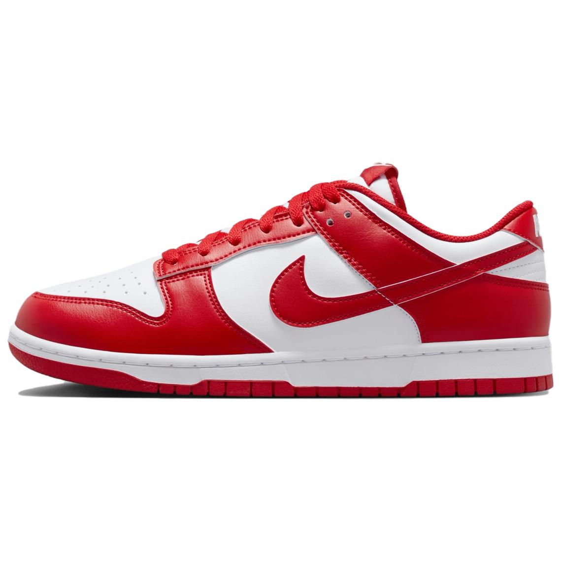 Кроссовки Nike Dunk Low Retro (красно-белые)