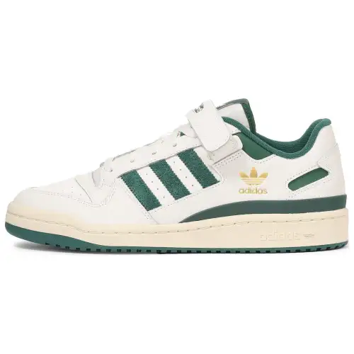 Adidas Originals FORUM Low Abrasion Resistant Breathable Low top Skateboard Shoes Unisex White Green