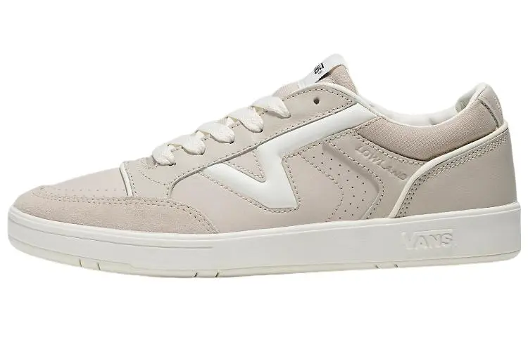 Vans Lowland Comfycush Jmp R Comfortable Lightweight Low top Skateboard Shoes Unisex White Gray